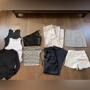 HM Lot of 9 Items Skirts Shorts Tops S Small EUC